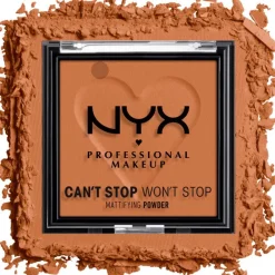 New NYX Professional Makeup Can't Stop Won't Stop Mattifying Powder Mocha CSWSM08 Mocha