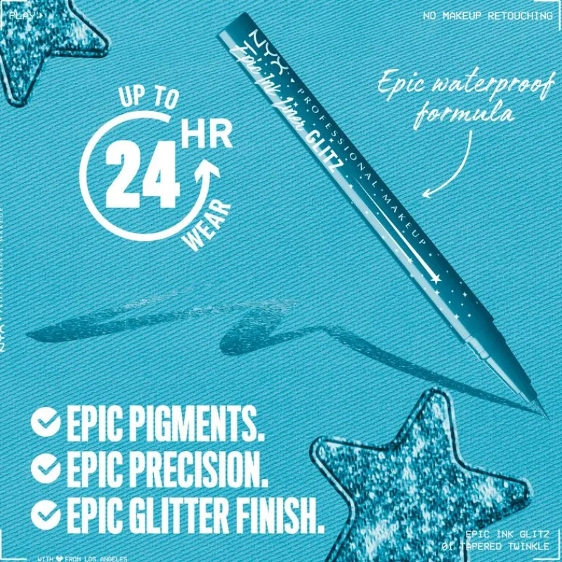 Clearance NYX Professional Makeup Epic Ink Linker Glitz 0 1 Tapered Twinkle