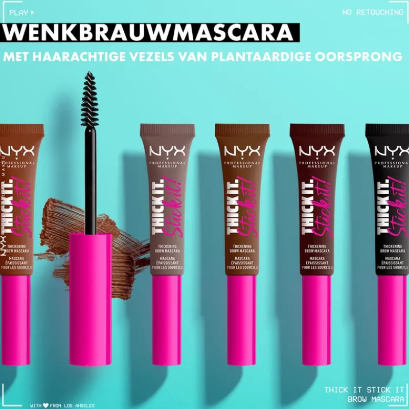Discount NYX Professional Makeup Thick It. Stick It! Wenkbrauwmascara 8 Black TISI08 Black