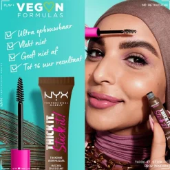 Discount NYX Professional Makeup Thick It. Stick It! Wenkbrauwmascara 8 Black TISI08 Black