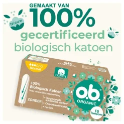 Online OB o.b.® Organic Cotton Normal 16 Stuks