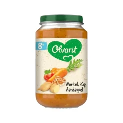 Hot Olvarit Wortel Kip Aardappel Babyhapje 8+ maanden 200 GR