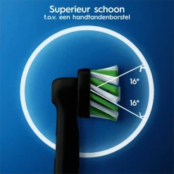 Outlet Oral-B Cross Action Opzetborstels Zwart - 4 Stuks