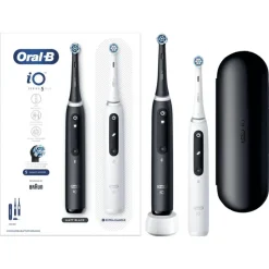 Online Oral-B iO 5S Duo Zwart & Wit 2 Elektrische Tandenborstels