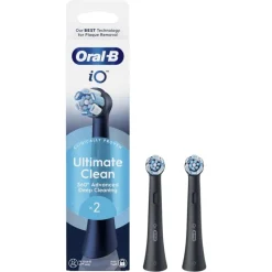Outlet Oral-B iO Ultimate Clean Opzetborstels Zwart 2 Stuks 26