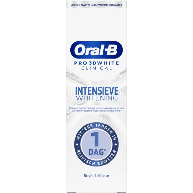 Outlet Oral-B Pro 3D White Clinical Intensieve Whitening Bright Brilliance Tandpasta 75 ML
