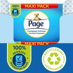 Best Page Vochtig Toiletpapier Compleet Schoon Maxi Voordeelverpakking
