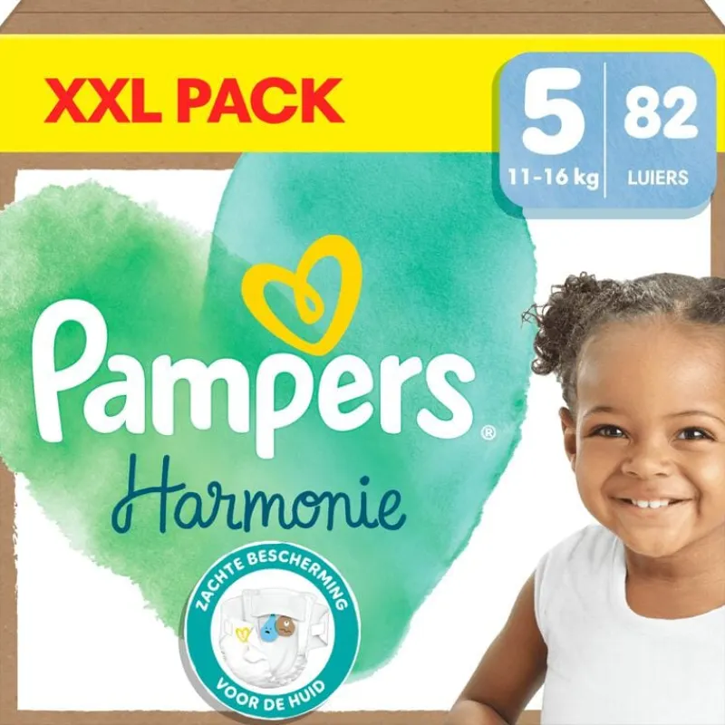 Clearance Pampers Harmonie XXL Pack Luiers Maat 5 11-16 KG 82 Stuks