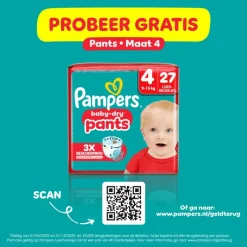 Pampers Premium Protection Pants Luierbroekjes Maat 4 9-15 KG 19 Stuks