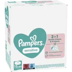 Outlet Pampers Sensitive Billendoekjes 15x80 Stuks