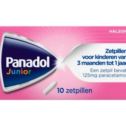 Outlet Panadol Junior Zetpillen 125 mg Paracetemol voor Kinderen van 3 maanden tot 1 jaar