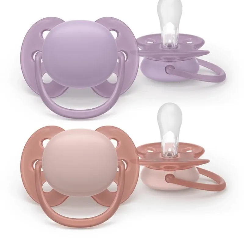 Sale Philips Avent Fopspeen Ultra Soft 6-18M Double Pack, mixed - SCF091/44