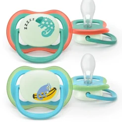 Philips Avent Fopspeen Ultra Air Night 6-18M Double Pack - SCF376/28