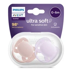 Best Philips Avent Fopspeen Ultra Soft 0-6M Double Pack, mixed - SCF091/39