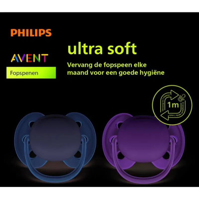 Best Philips Avent Fopspeen Ultra Soft 0-6M Double Pack, mixed - SCF091/39