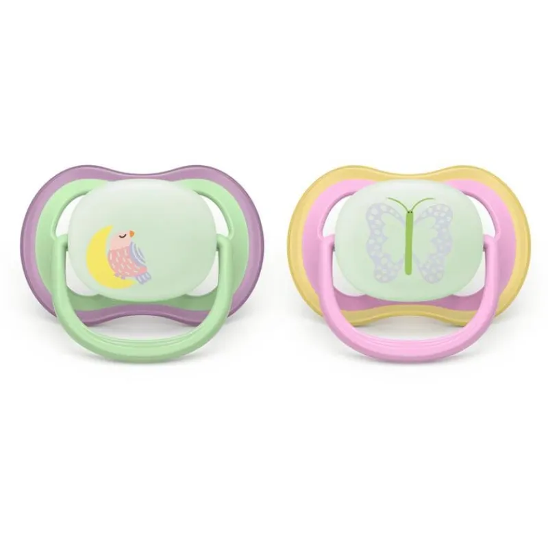 Philips Avent Fopspeen Ultra Air Night 6-18M Double Pack - SCF376/29