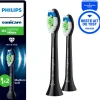 Online Philips Sonicare Optimal White Opzetborstel Zwart 2 pack - HX6062/88