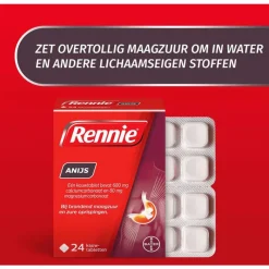 Best Rennie Anijs Kauwtabletten Bij Brandend Maagzuur 24 stuks