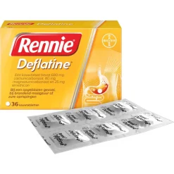 Hot Rennie Deflatine Kauwtabletten Bij Opgeblazen Gevoel Of Winderigheid 36 Stuks
