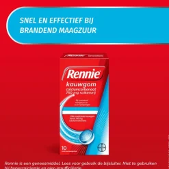 Clearance Rennie Kauwgom Suikervrij 10 stuks