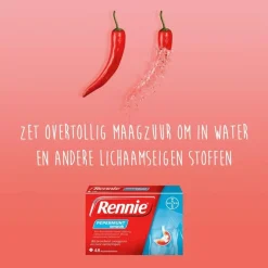Sale Rennie Pepermunt Kauwtabletten Bij Brandend Maagzuur 48 stuks