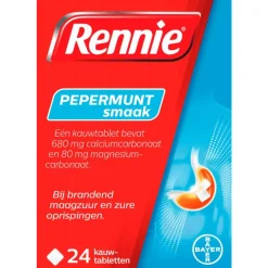 Best Rennie Pepermunt Kauwtabletten Bij Brandend Maagzuur 24 stuks