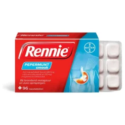 Best Rennie Pepermunt Kauwtabletten Bij Brandend Maagzuur 96 stuks