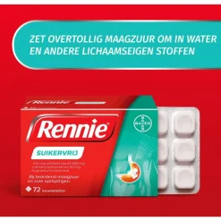 Outlet Rennie Suikervrij Kauwtabletten Bij Brandend Maagzuur 72 Stuks