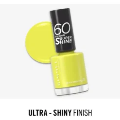 Discount Rimmel London 60 Seconds Supershine Nagellak - Geel - 155 Beach Breeze Please