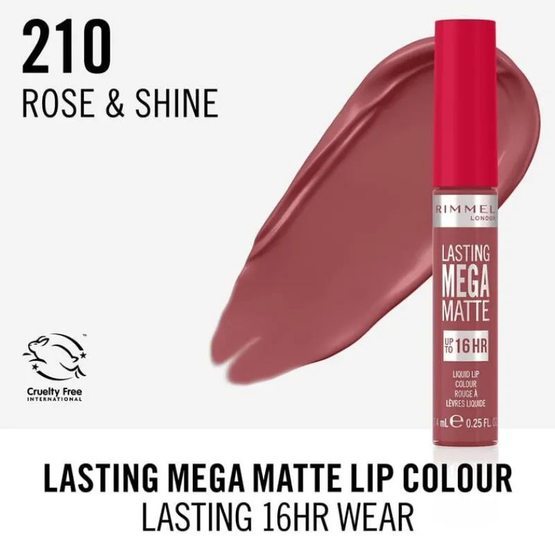 Sale Rimmel London Lasting Mega Matte Liquid Lipstick 210Rose & Shine 210 Rose & Shine