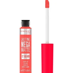 New Rimmel London Lasting Mega Matte Liquid Lipstick 600Coral Sass 600 Coral Sass