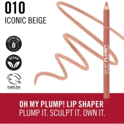 Discount Rimmel London Oh My Plump! Lip Liner - Nude - 010 Iconic Beige