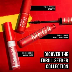 New Rimmel London Thrill Seeker Mega Lift Mascara - Bruin - 002 Brown