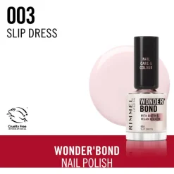 Hot Rimmel London Wonder'Bond Care+Color Nagellak - Roze - 003 Slip Dress