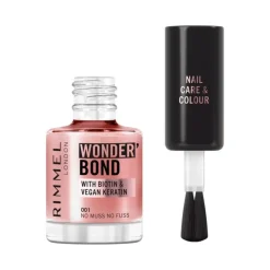 Online Rimmel London Wonder'Bond Care+Color Nagellak - Roze - 001 No Muss No Fuss
