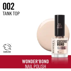 Clearance Rimmel London Wonder'Bond Care+Color Nagellak - Creme - 002 Tank Top