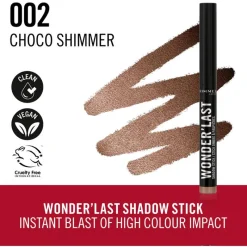 New Rimmel London Wonder'last Oogschaduw Stick 1.64 G 002 Choco Shimmer