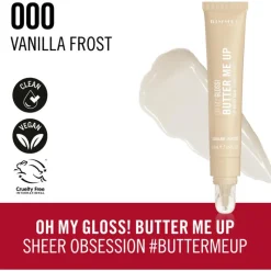 Online Rimmel London Rimmel Oh My Gloss Butter Me Up Lip Butter - Transparant - 000 Vanilla Frost