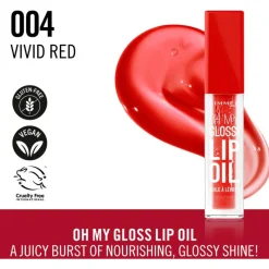 Outlet Rimmel London Rimmel Oh My Gloss! Lip Oil 004 Vivid Red