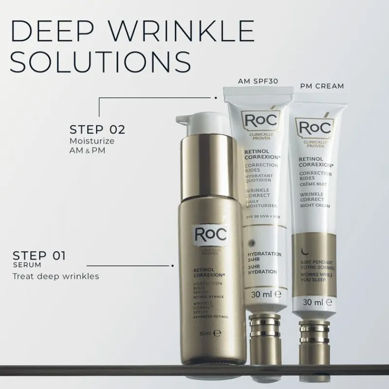 New RoC Retinol Correxion Wrinkle Correct Moisturizer SPF30 30 ML