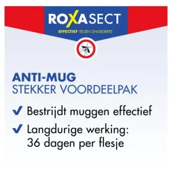 New Roxasect Muggenstekker Actieverpakking Incl. 2 navullingen