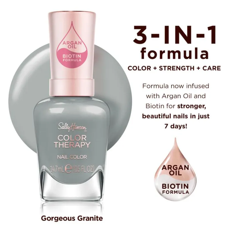 Clearance Sally Hansen Color Therapy Nagellak - Grijs - 474 GorgeousGranite 474 Gorgeous Granite