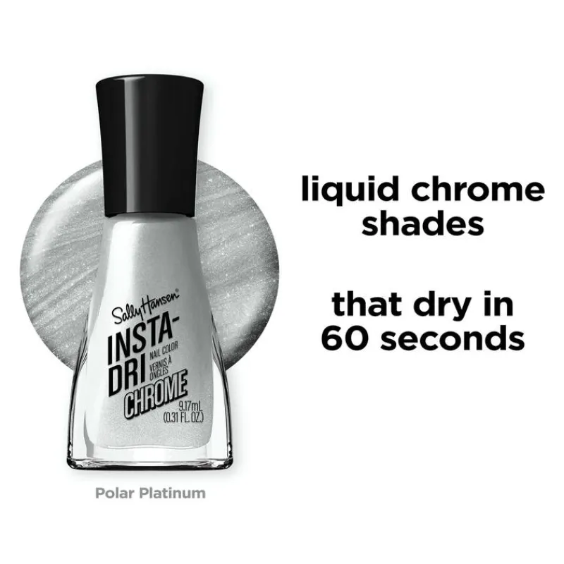 Hot Sally Hansen Insta-Dri Chrome Nagellak - Zilver - 125 Polar Platinum