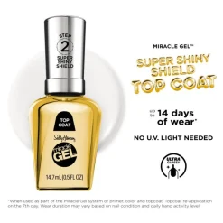 Hot Sally Hansen Miracle Gel Top Coat - Transparant - 115 SuperShiny Shield