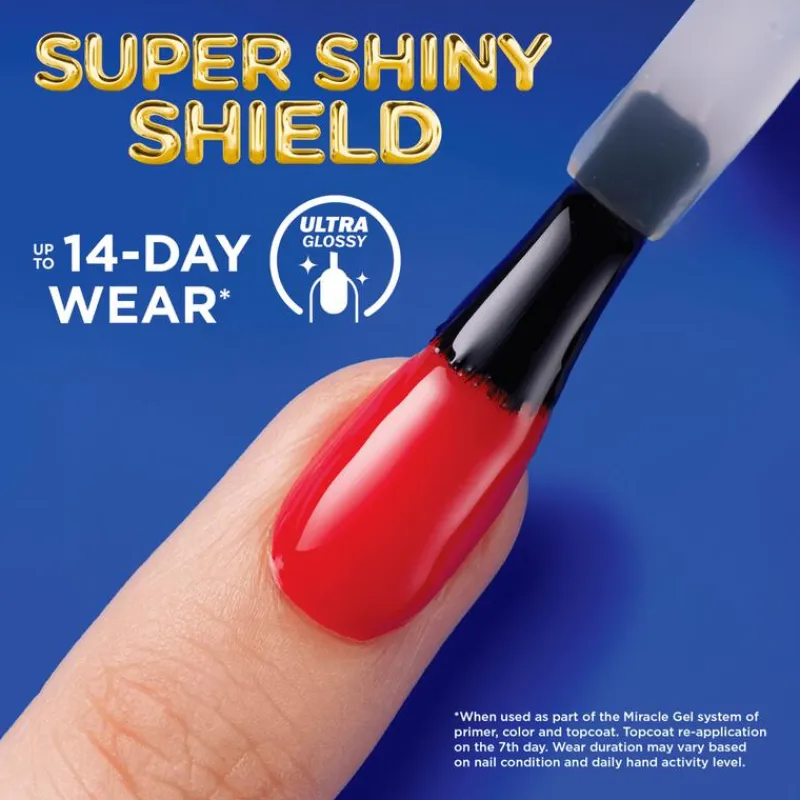 Hot Sally Hansen Miracle Gel Top Coat - Transparant - 115 SuperShiny Shield