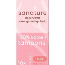 Hot Sanature 100% Katoenen Tampons Mini 16 stuks