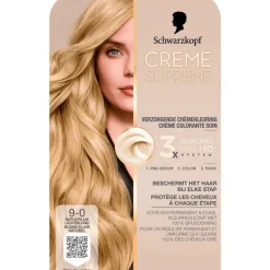 Hot Schwarzkopf Creme Supreme Haarkleuring 9-0 Natuurlijk Lichtblond