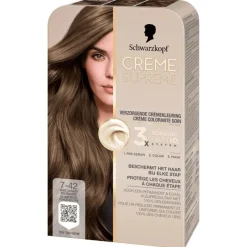 New Schwarzkopf Creme Supreme Haarkleuring 7-42 Nude Beige Donkerblond