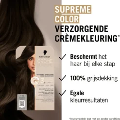 Sale Schwarzkopf Creme Supreme Haarkleuring 4-0 Natuurlijk Donkerbruin