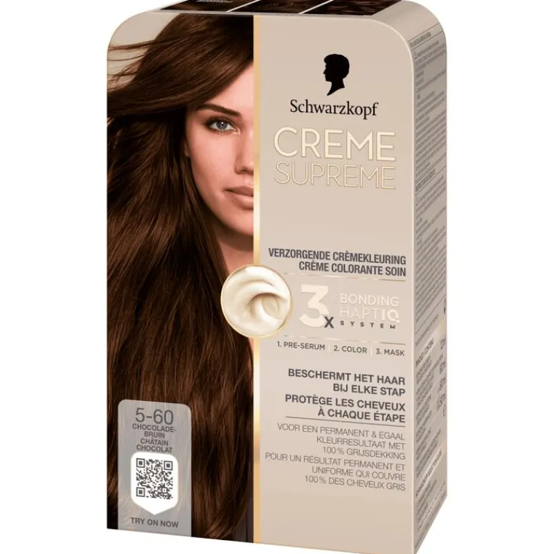 Online Schwarzkopf Creme Supreme Haarkleuring 5-60 Chocoladebruin